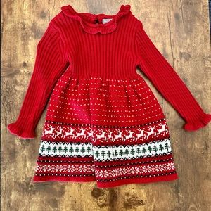 Winter Toddler Dress W/Matching Beanie